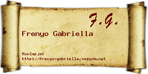 Frenyo Gabriella névjegykártya