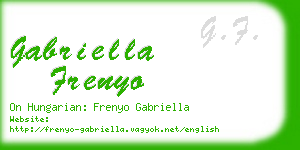 gabriella frenyo business card